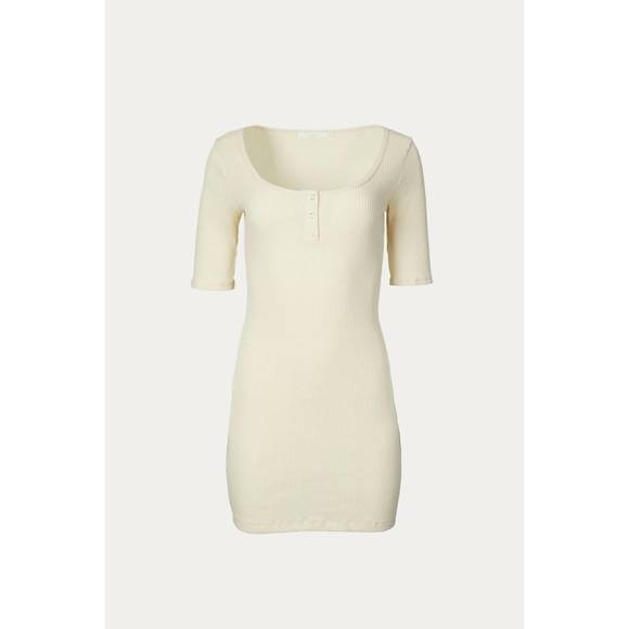 NEW LUSH short sleeve mini dress in cream - Picture 1 of 1
